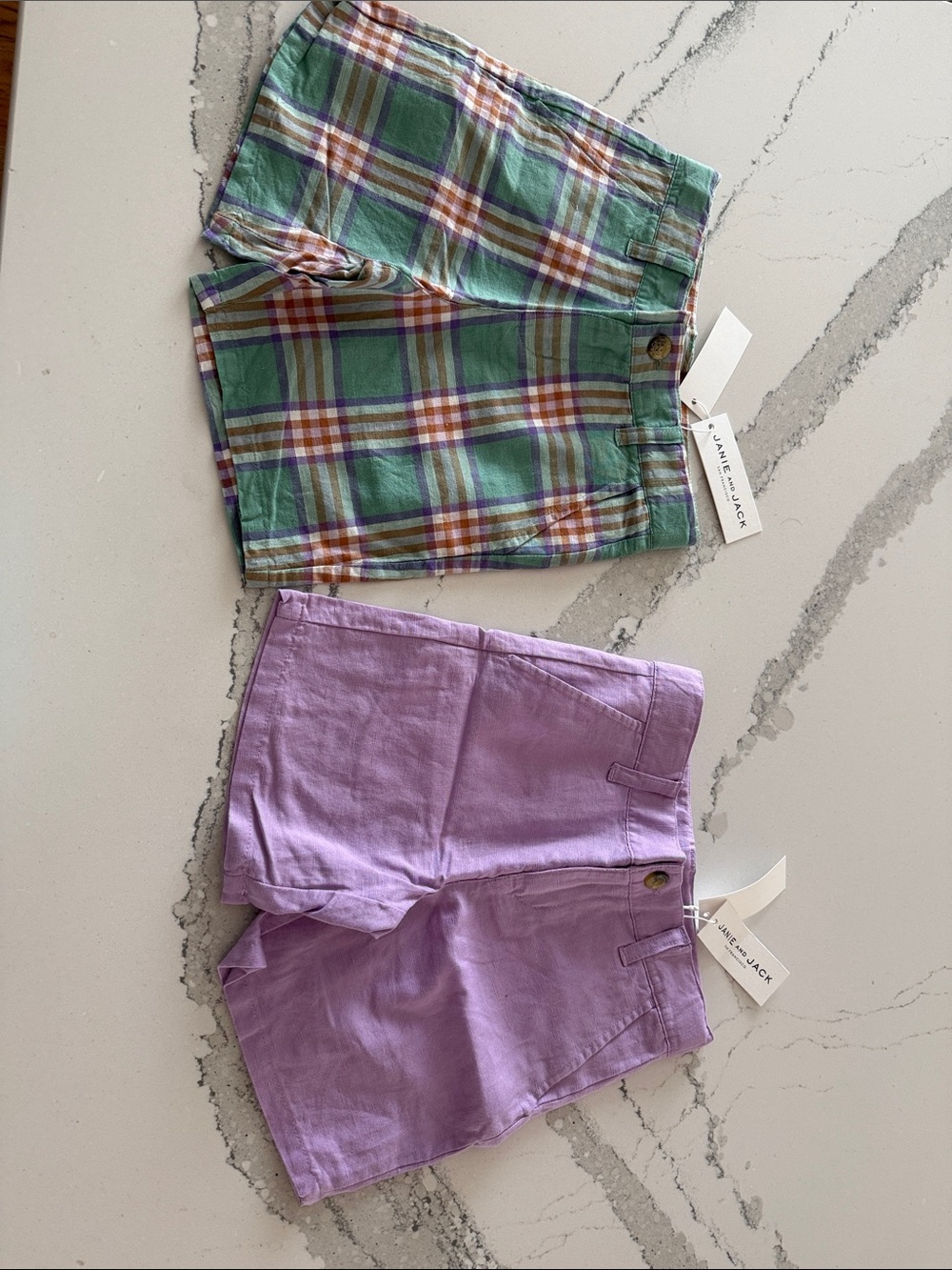Janie and Jack NWT Boye Linen shorts - set of 2
